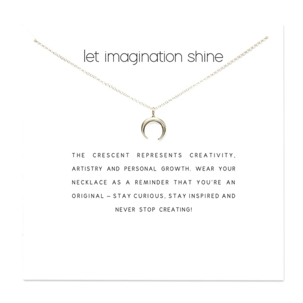 Silver Crescent Horn Necklace - SALE! 🤩